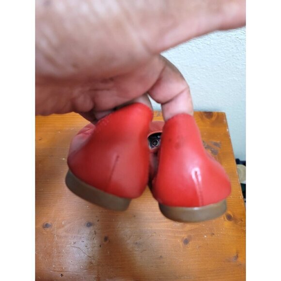 Born Red Leather Ballet Flats Slip on Shoes Size 6 - Picture 5 of 11